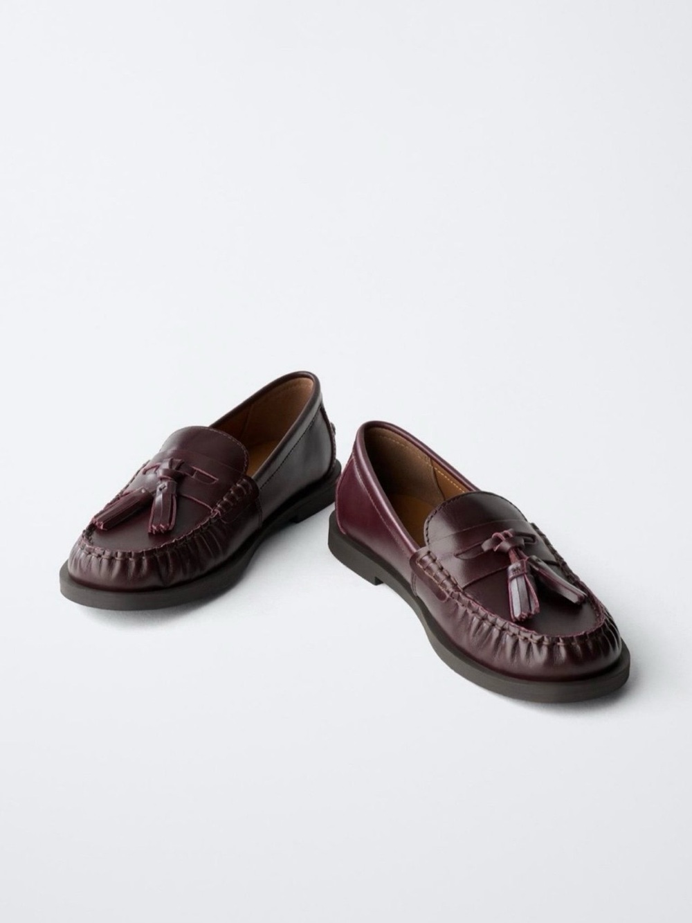 New Zara boy leather Tasseled loafers limited edition size 2,5